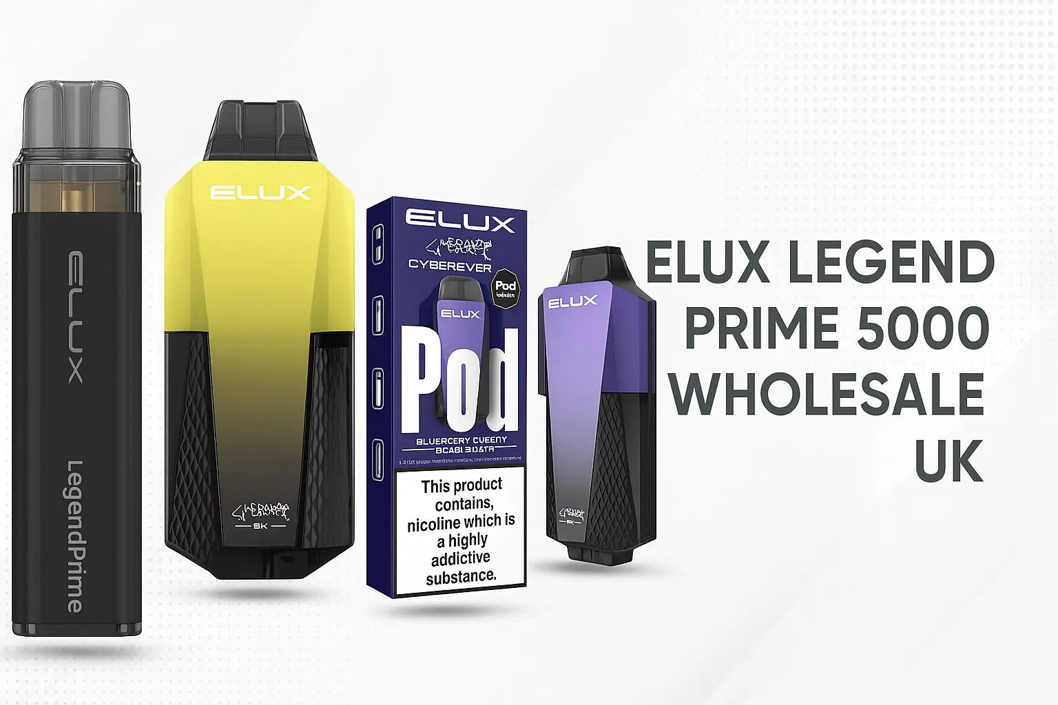 Elux Legend Prime 5000 Wholesale UK - Pod Kit Box of 5