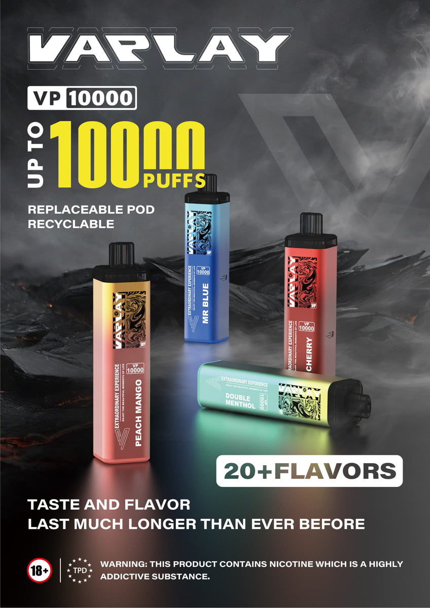 VAPLAY VP10000 Vape Pod Kit | 20mg | Pack of 5  U Vape Wholesale