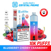 Buy bulk wholesale Aura Bar 10K Disposable Vape By Crystal Prime Pack of 5 Blueberry Cherry Cranberry