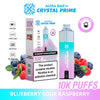 Buy bulk wholesale Aura Bar 10K Disposable Vape By Crystal Prime Pack of 5 Blueberry Sour Raspberry