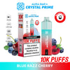 Buy bulk wholesale Aura Bar 10K Disposable Vape By Crystal Prime Pack of 5 Blue Razz Cherry