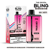Buy bulk wholesale The Crystal Bling Pro Ultra 18000 Disposable Vape Box of 5 Watermelon Bubblegum Strawberry Bubblegum